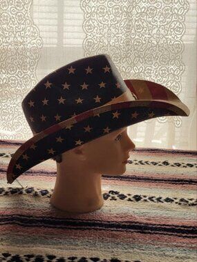 Vintage America Unisex straw cowboy hat 🤠 .show our American Pride Proudly